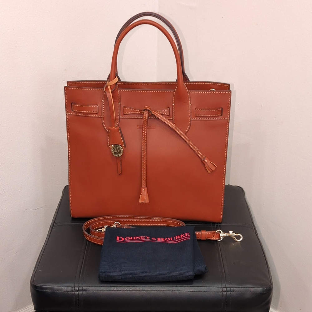 Dooney & Bourke Brown Alto Leather Satchel